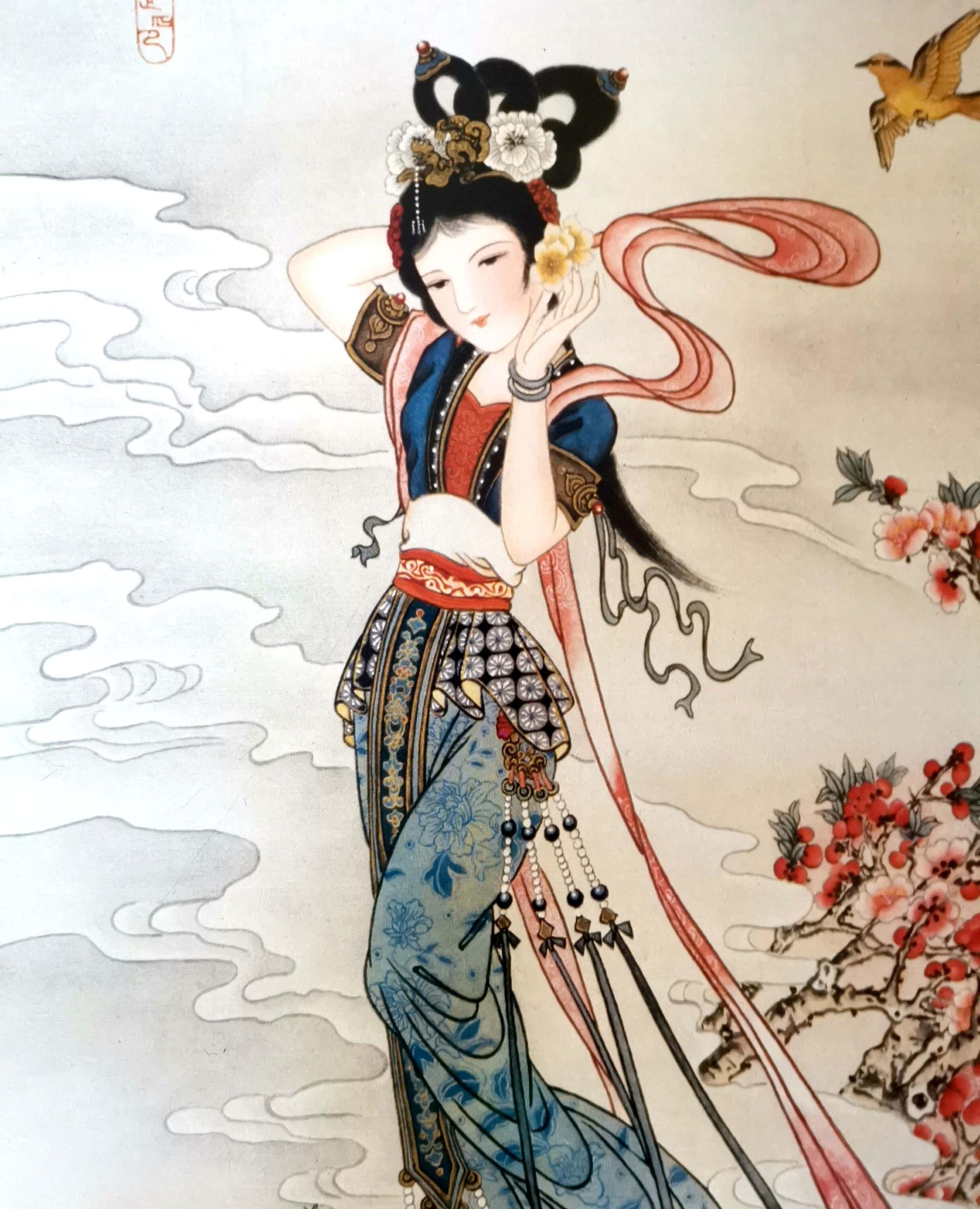 80年代的老挂历,距今33年啦,十二仕女图,小时候见过么|挂历|麻姑|仕女