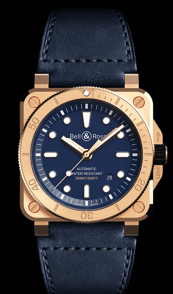 柏莱士全新 br 03-92青铜海军蓝潜水限量腕表