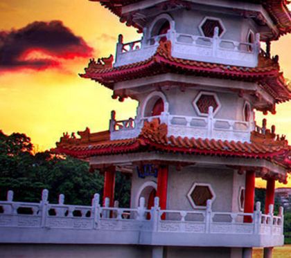 新加坡的世界文化 新加坡中国宫廷式园林 裕华园