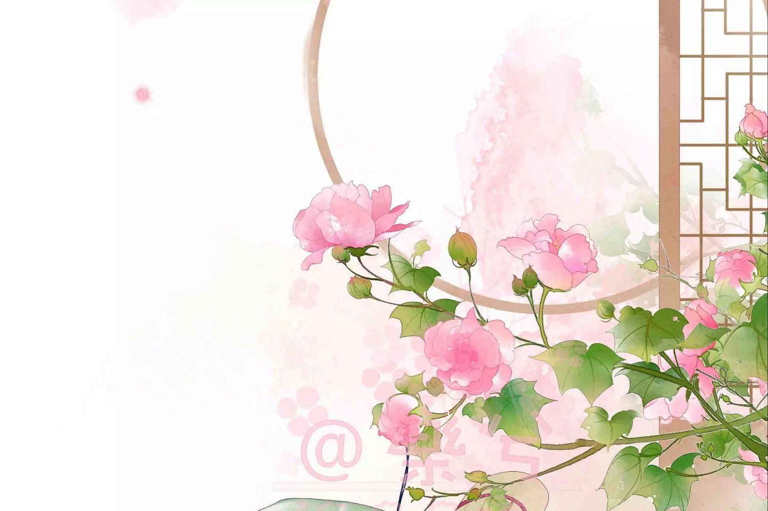 古风卡通壁纸古风风景和小姐姐