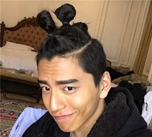 几个人能hold住这死亡牛角辫你觉得哪位男神扎小辫子最好看你pick哪位