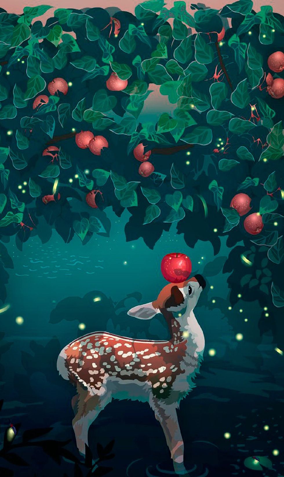 简约唯美手绘插画高清手机壁纸最美的创意就是天马行空