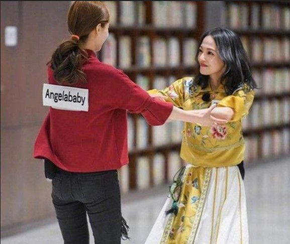 跑男:张韶涵与杨颖互撕,10公分的身高差,比杨颖矮了半个头!