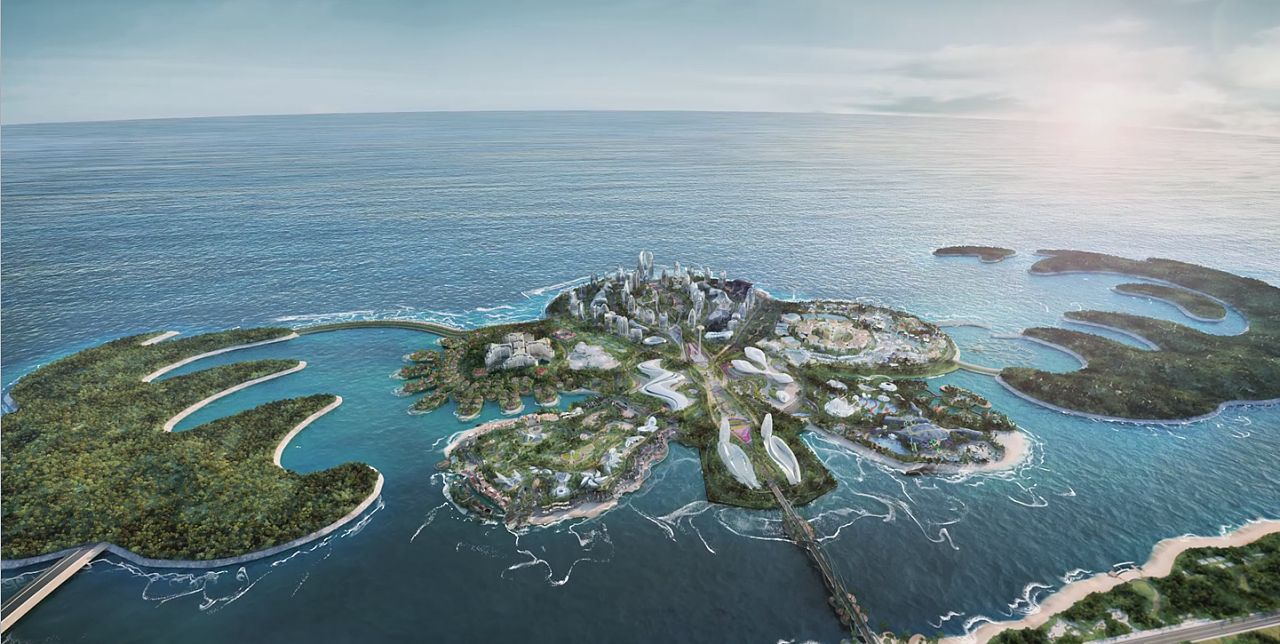 航拍海南海花岛,实景比效果图漂亮