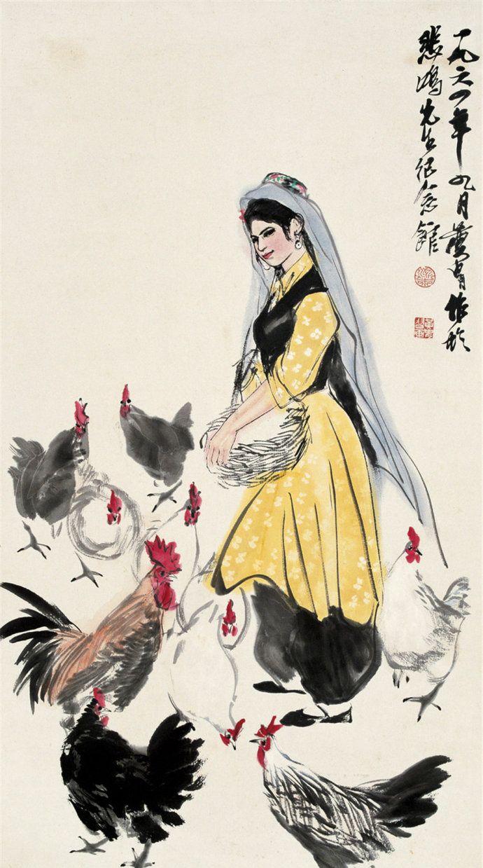 20世纪国画大师黄胄人物画作品欣赏|黄胄|国画|真情_新浪新闻