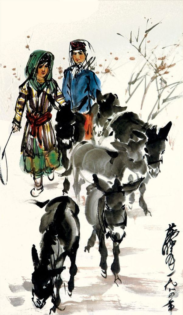 20世纪国画大师黄胄人物画作品欣赏