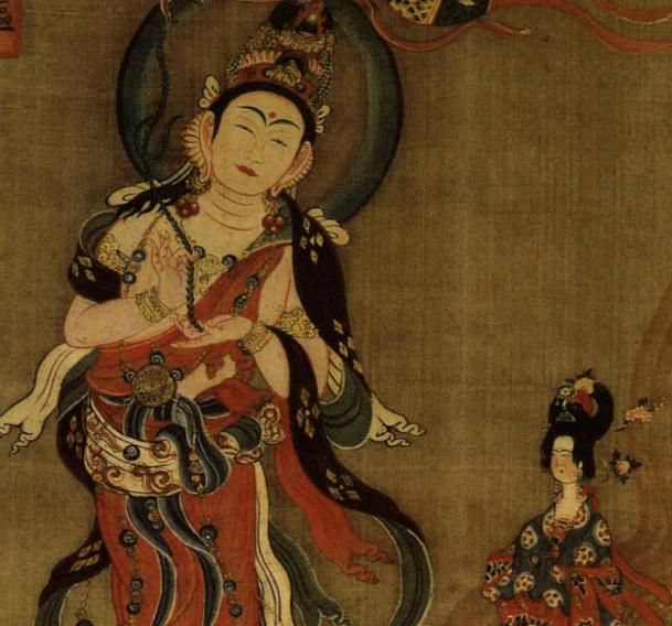 色彩的盛宴三幅敦煌藏经洞的唐代引路菩萨图