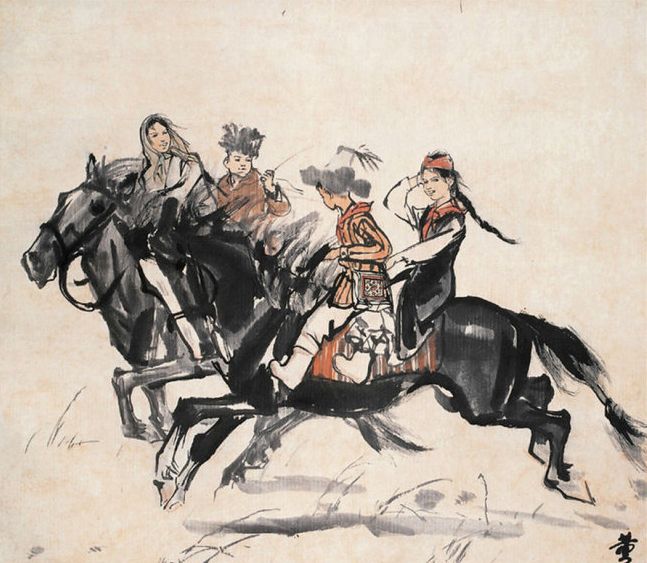 20世纪国画大师黄胄人物画作品欣赏