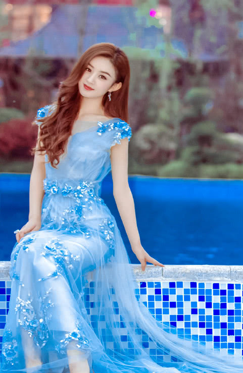 赵丽颖"美人鱼"纱裙火了,超清近照惊艳全网,和全智贤不相上下
