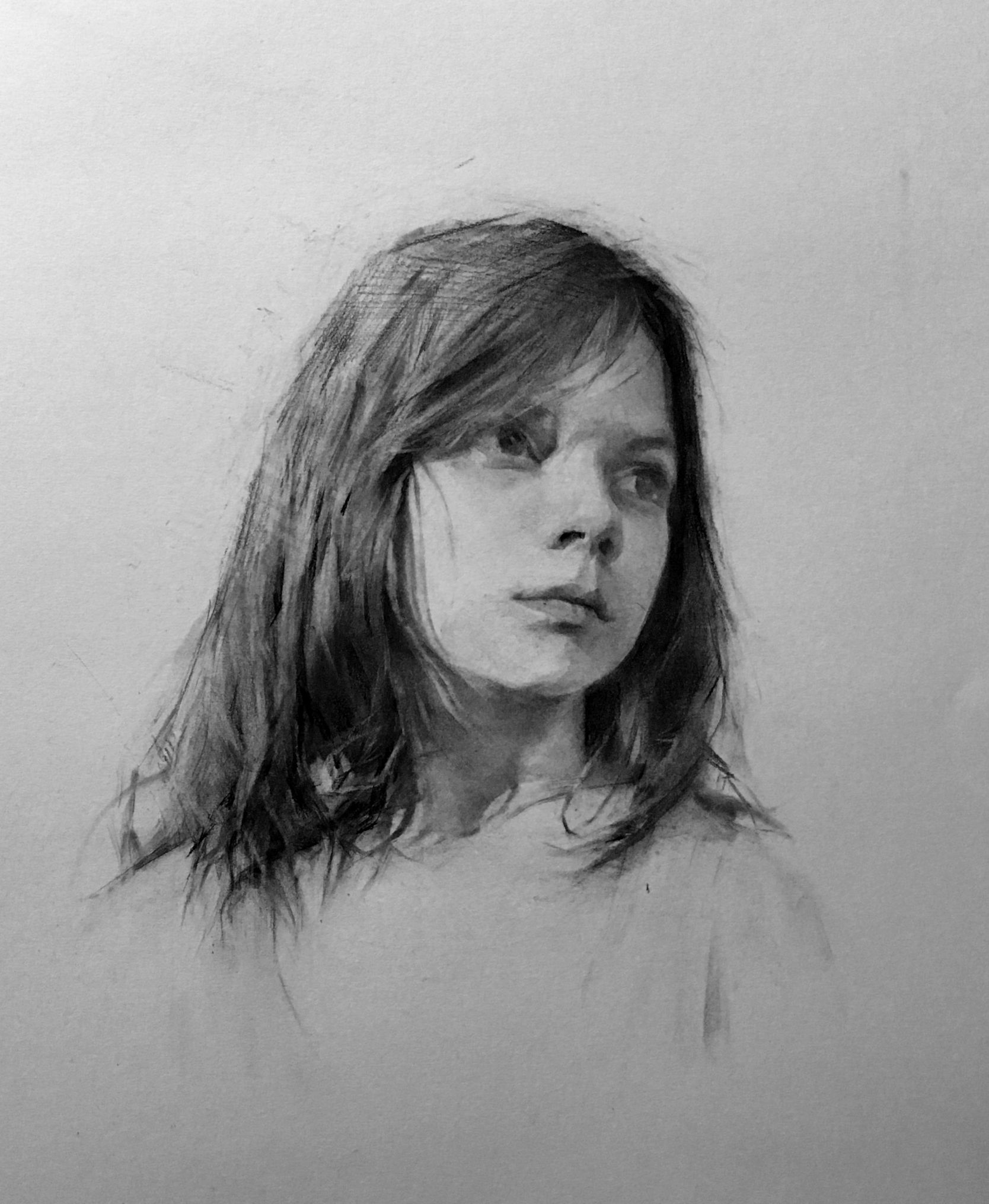 起到好处,对人物的塑造传神,灵动,素描关系的把握,人物细节的深入刻画