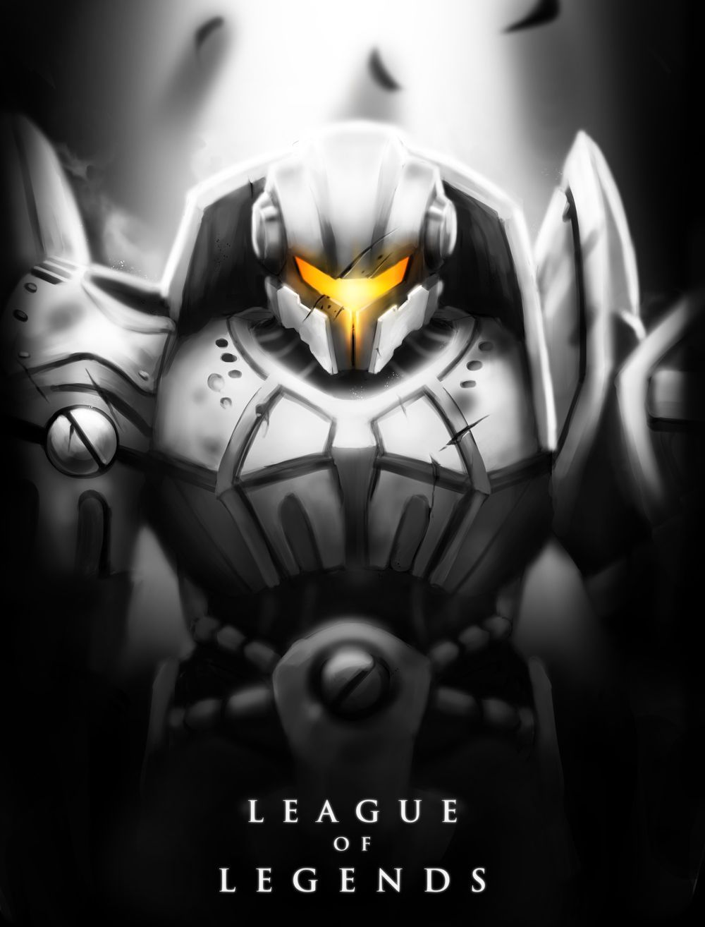 英雄联盟高清黑白风英雄特写,珍藏壁纸