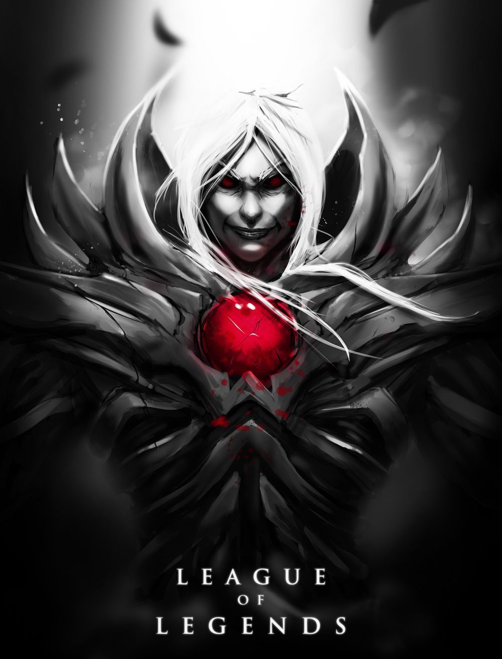 英雄联盟高清黑白风英雄特写,珍藏壁纸