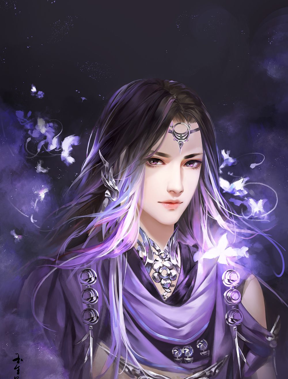 古风手绘深情俊美公子壁纸我想余生每一天都是你我爱你