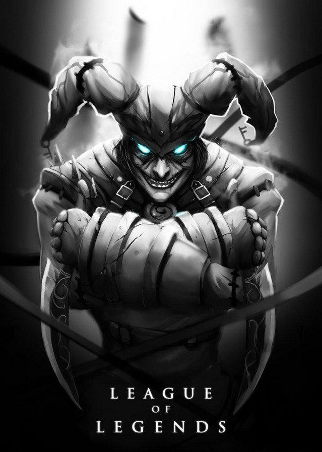 英雄联盟高清黑白风英雄特写,珍藏壁纸