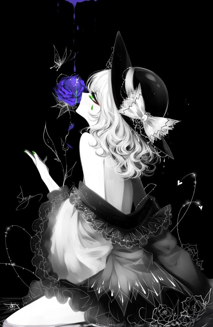 色彩极其绚丽的人物插画病娇女孩唯美魔幻系风格非常nice