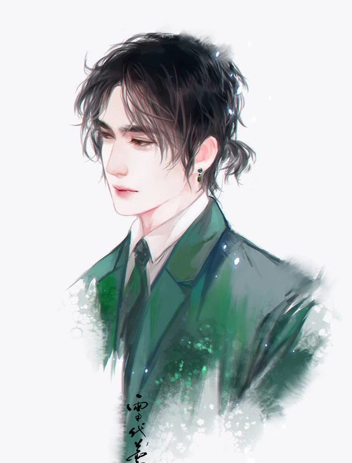 朱一龙手绘漫画分享,情人节看着壁纸发呆也不错