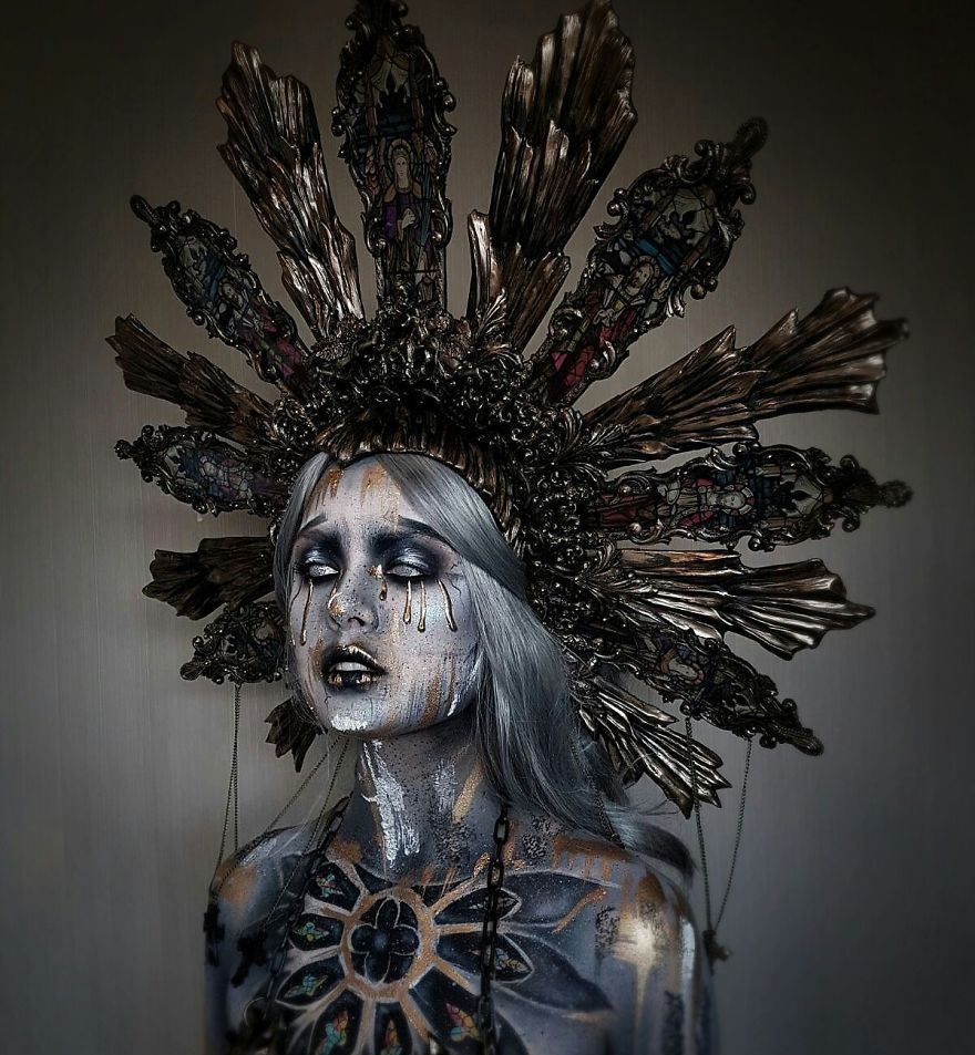 另类黑暗系妆容演绎鬼魅黑魔风,看完这些图原谅我不懂时尚