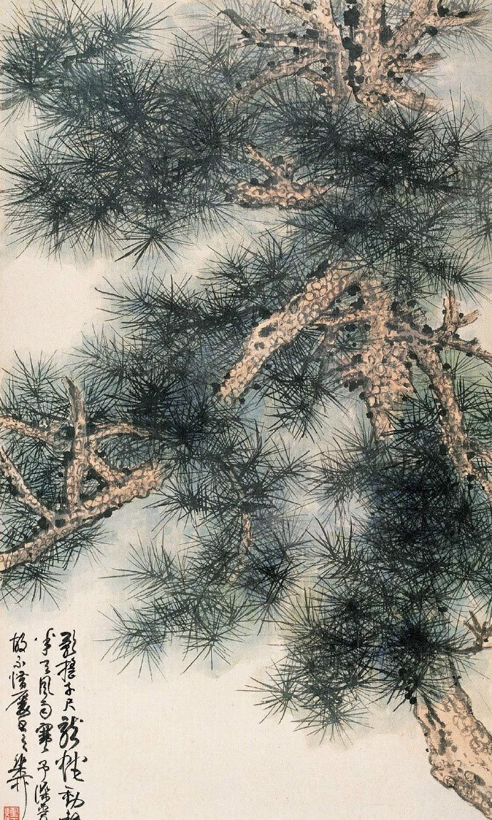 中国山水画松树欣赏|松树|用墨|松针_新浪新闻