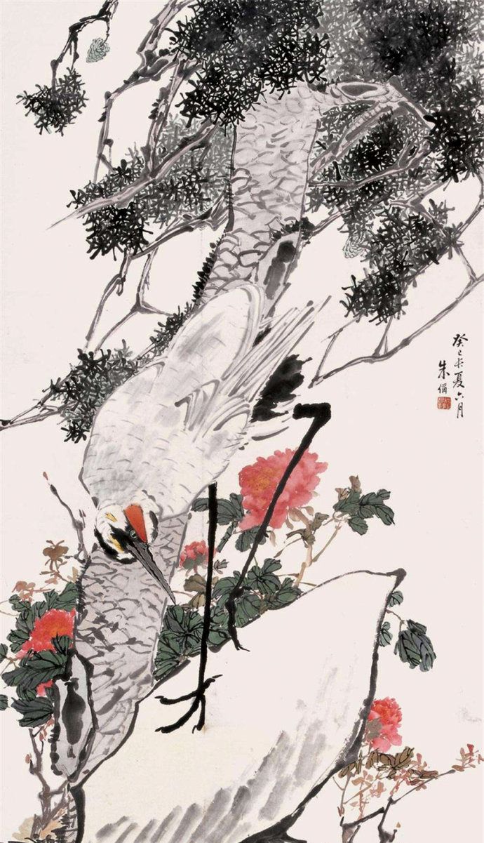 超脱飘逸,得扬州画派神韵,清代画家朱偁花鸟画作品欣赏