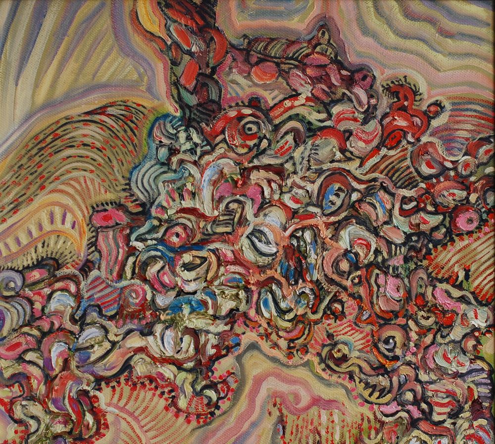 靳春岱(代山)意象主义油画早期作品欣赏