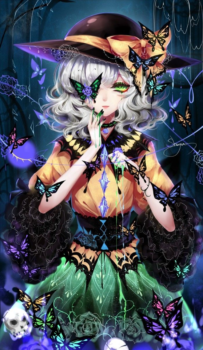 色彩极其绚丽的人物插画病娇女孩唯美魔幻系风格非常nice