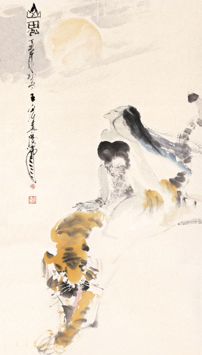 女神之美跃然纸上撼人心魄13位名家十三幅山鬼图欣赏