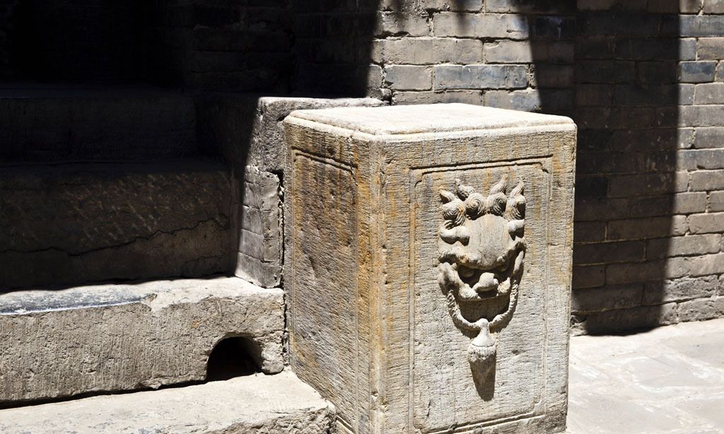 从王家大院看中国古建中大门文化的丰富内涵|门墩|王家大院|古建_新浪