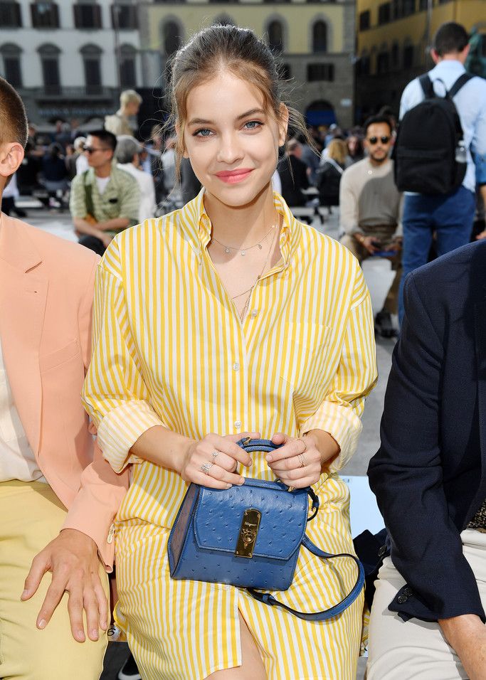 维密天使芭芭拉帕尔文现身佛罗伦萨男装展看秀