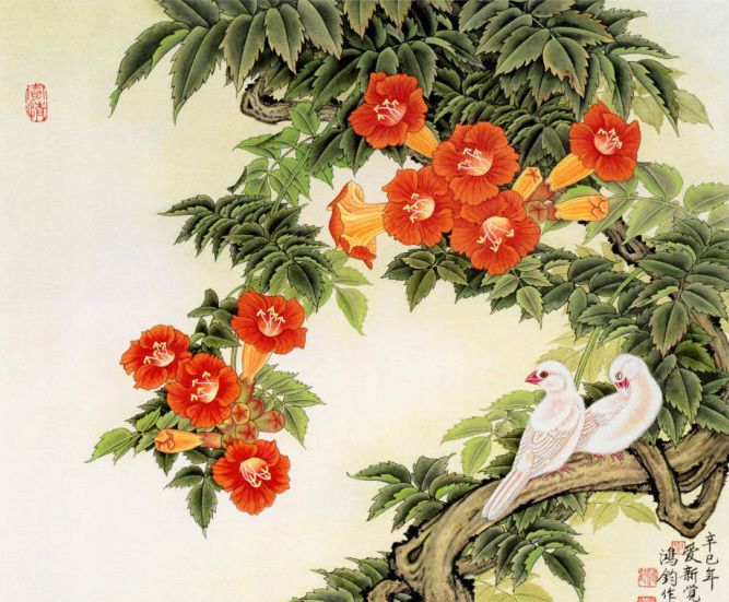 当代工笔花鸟画名家金鸿钧作品欣赏