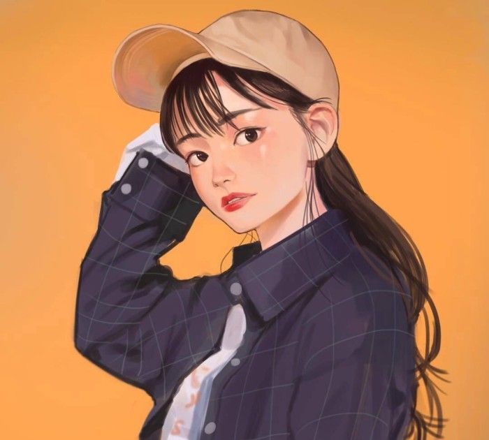 日系欧美风人物头像 画风独特色彩新颖 神态生动 十分抓眼