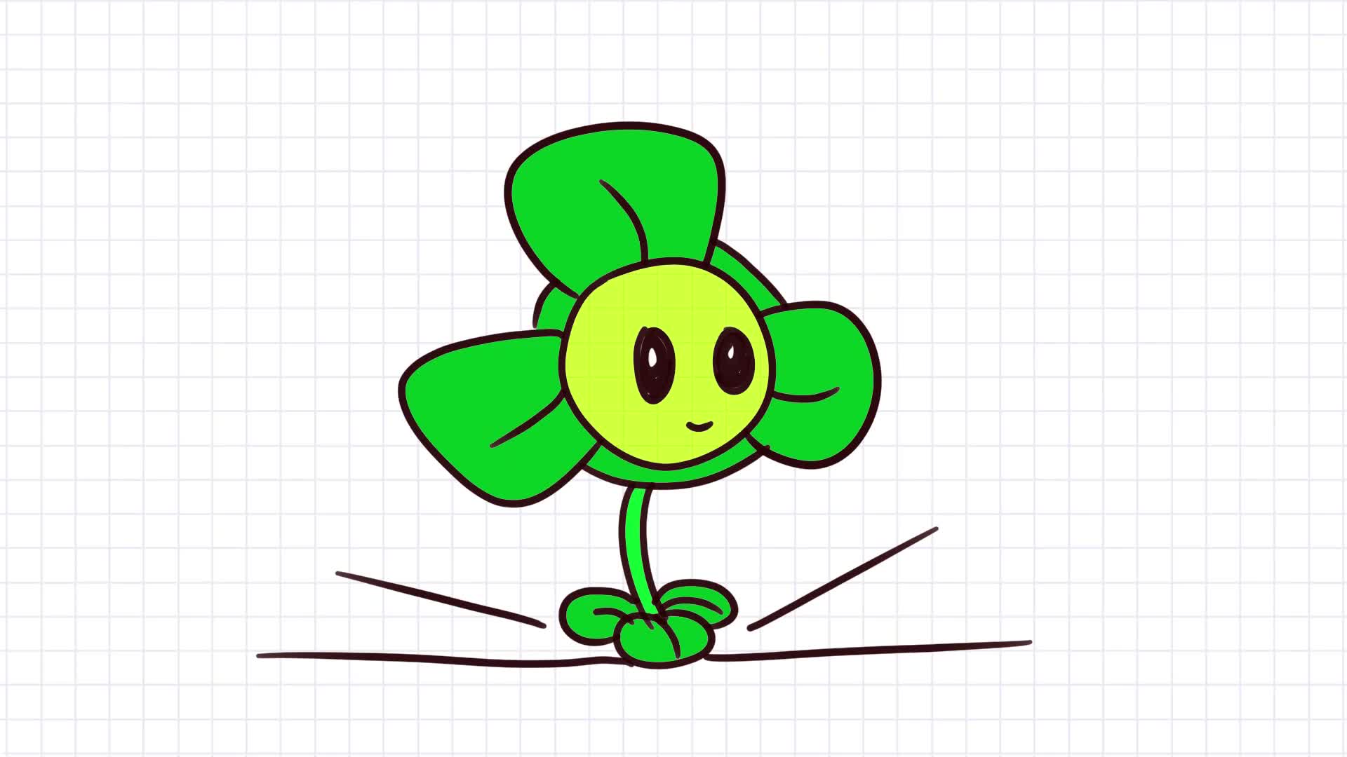 植物大战僵尸简笔画,画三叶草简笔画