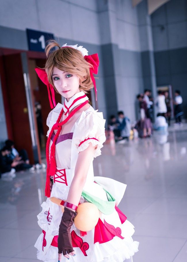 王者荣耀:小姐姐cos李白女仆,李白穿着女仆装就是这样的|李白|露露