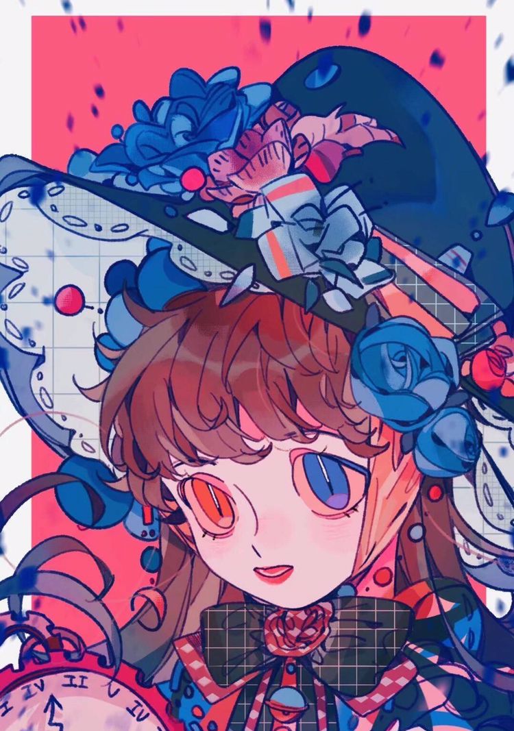 人物板绘,画风独特的人物插画,涂色别具一格