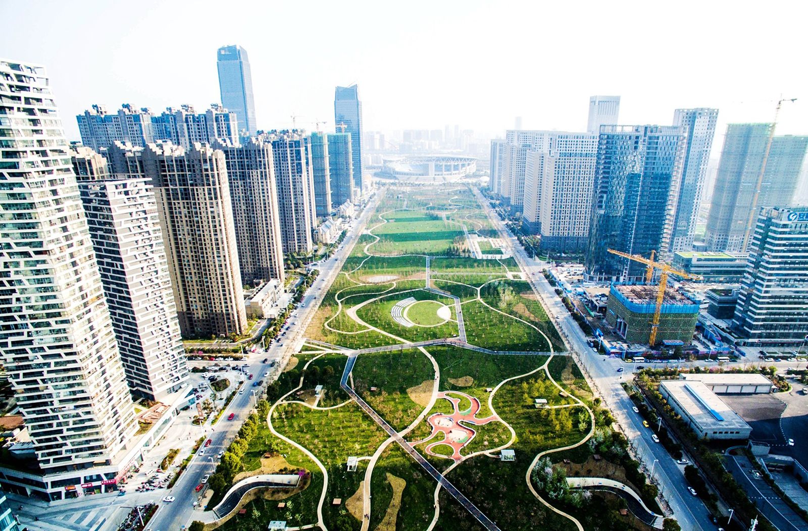纽约曼哈顿有中央公园,合肥有绿轴公园