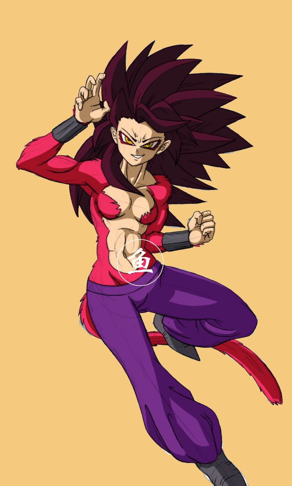 龙珠:30位女赛亚人卡莉芙拉的不同形象,超蓝"胸肌"太霸气!