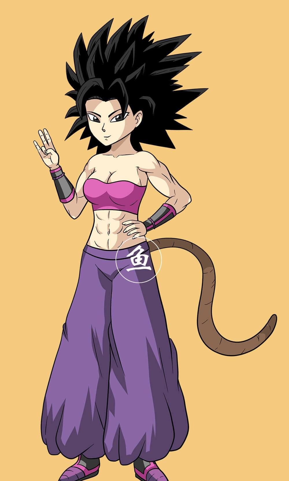 龙珠:30位女赛亚人卡莉芙拉的不同形象,超蓝"胸肌"太霸气!