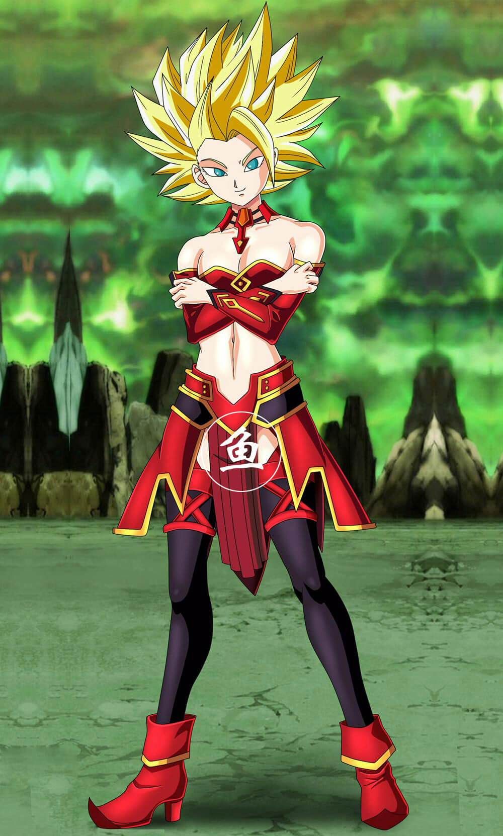 龙珠:30位女赛亚人卡莉芙拉的不同形象,超蓝"胸肌"太霸气!