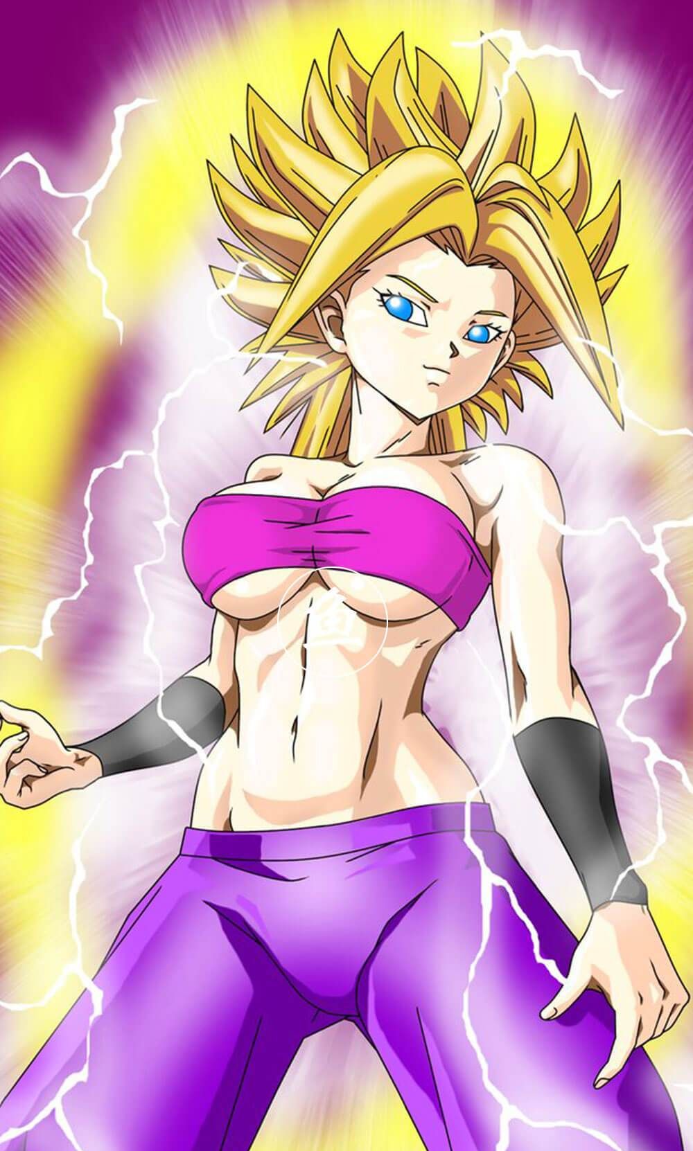 龙珠:30位女赛亚人卡莉芙拉的不同形象,超蓝"胸肌"太霸气!