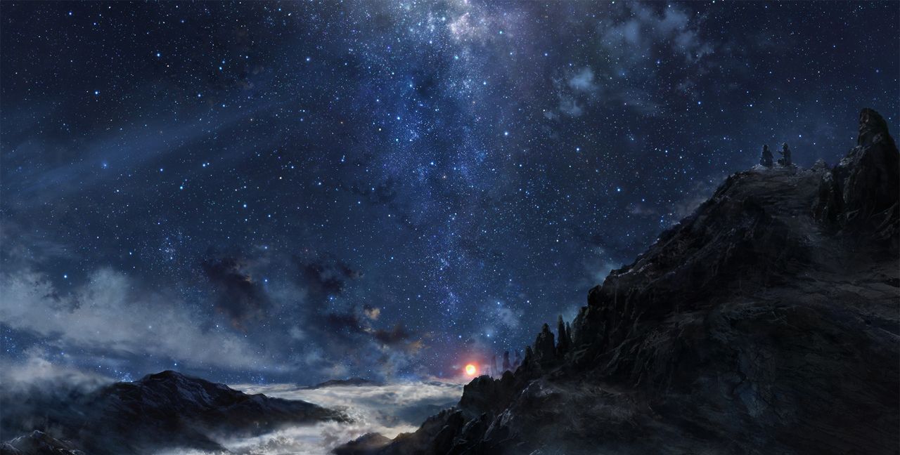 唯美二次元宇宙,星河壁纸:手绘的宇宙,脑洞大开