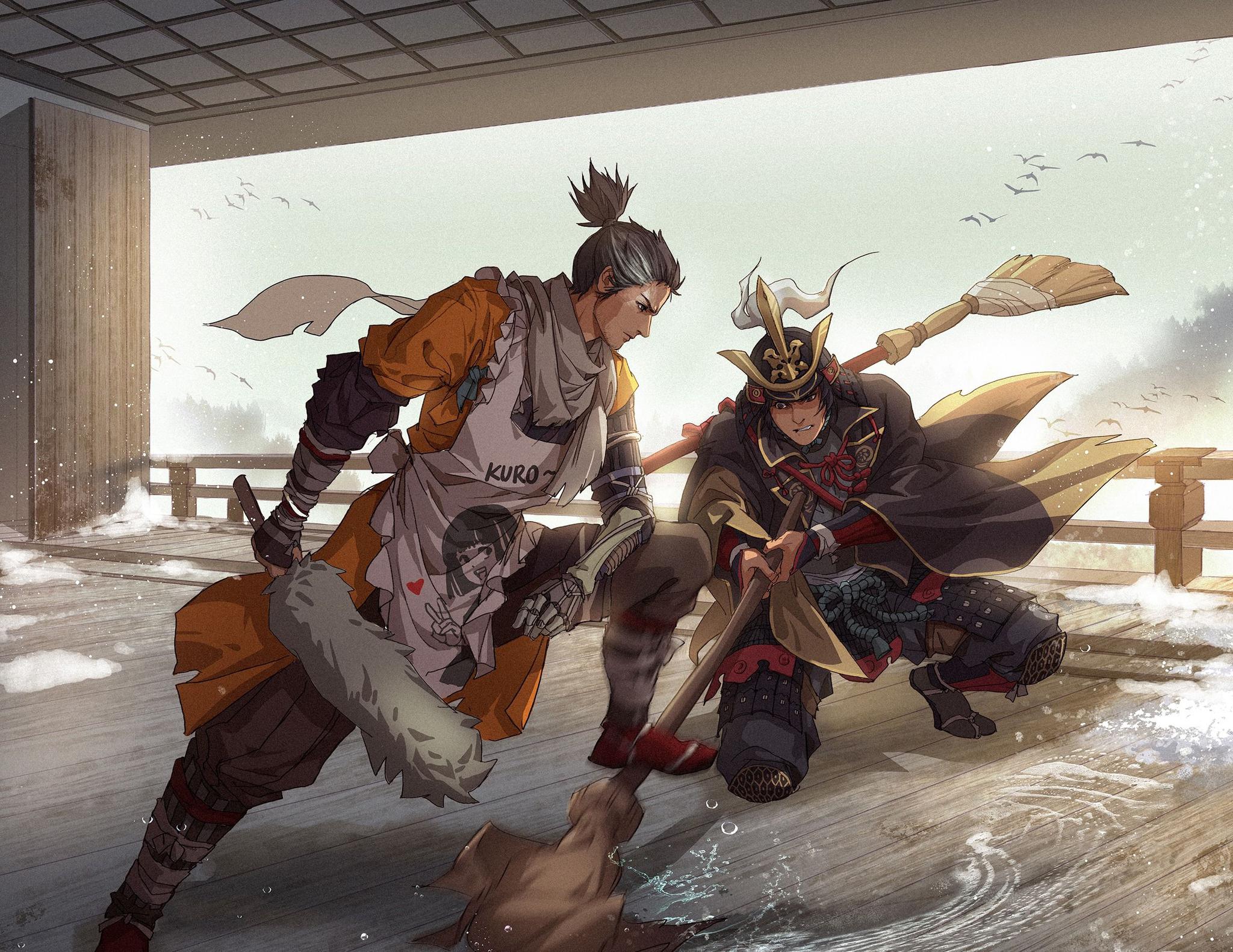 中国画师疾速k的插画作品小哥哥已经到达战场你认出他们了吗