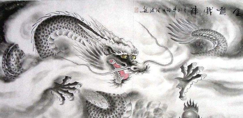 龙是中国信奉的神物，古画中的龙，被刻画的栩栩如生|龙|神物|古画_新浪新闻