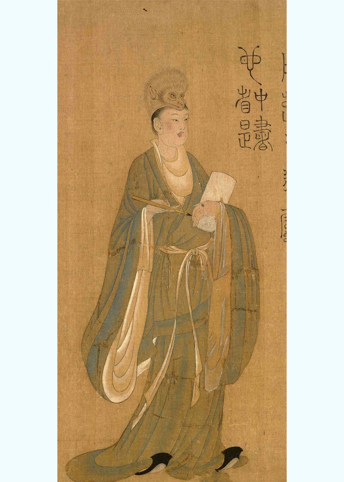 画家四祖之一--张僧繇(yóu)画作欣赏及逸闻轶事|陆坚|张僧繇|局部