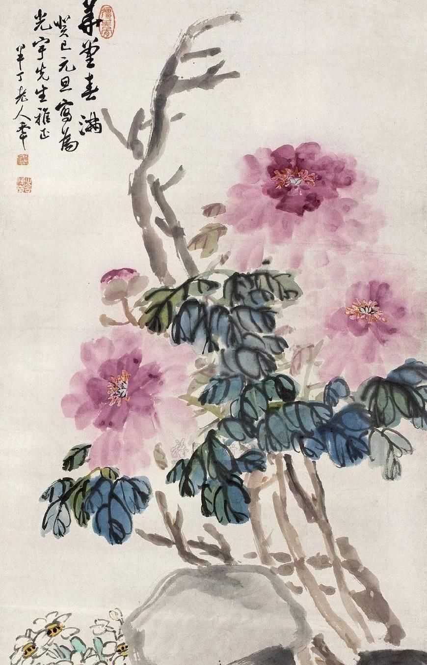 陈半丁我国近现代著名画家,主要擅长花卉,花鸟写意,山水,兼及书法