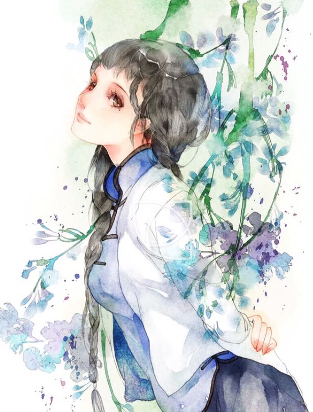 民国风人物手绘庭院深深深几许最是唯美民国风