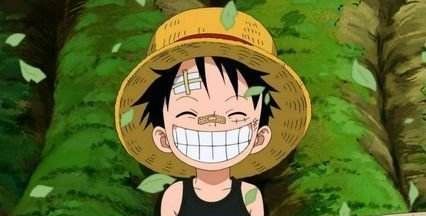 海贼王路飞的笑容一直未变笑得很开心很是治愈