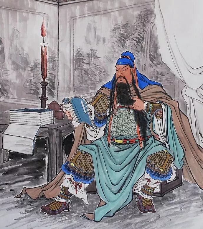 关羽夜读春秋,读了春秋之后我才发现,原来关羽读的是另一本书