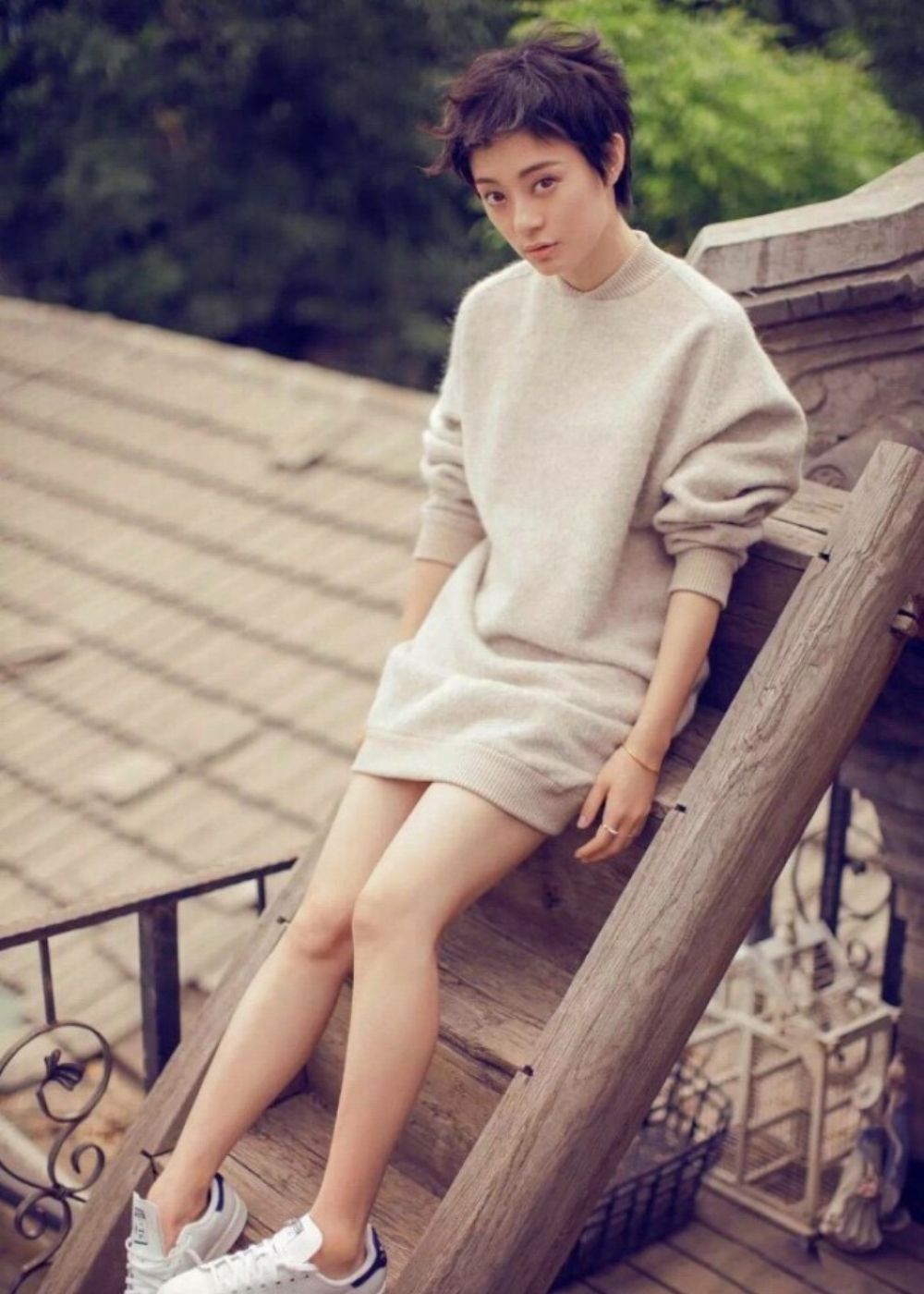 分享孙俪不多见的美腿照喜欢这样的她吗