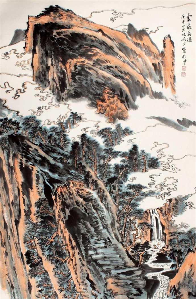 近现代著名画家陆俨少山水画作品欣赏