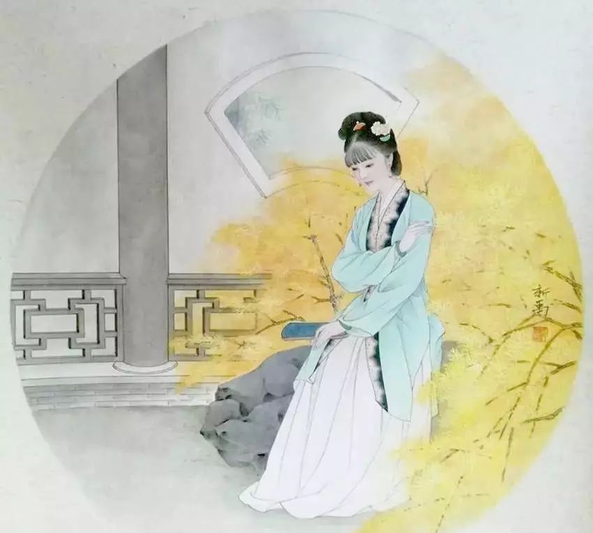扇面版金陵十二钗手绘图分享给喜欢红楼梦的你值得珍藏