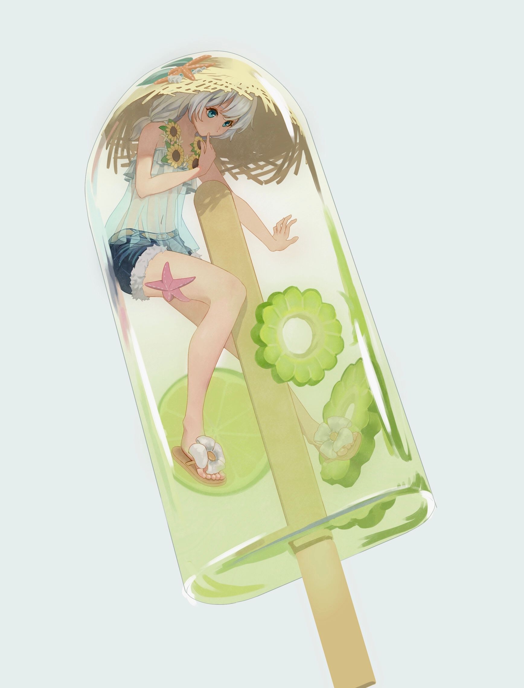 二次元女神美图,想和少女牵手游玩夏日祭